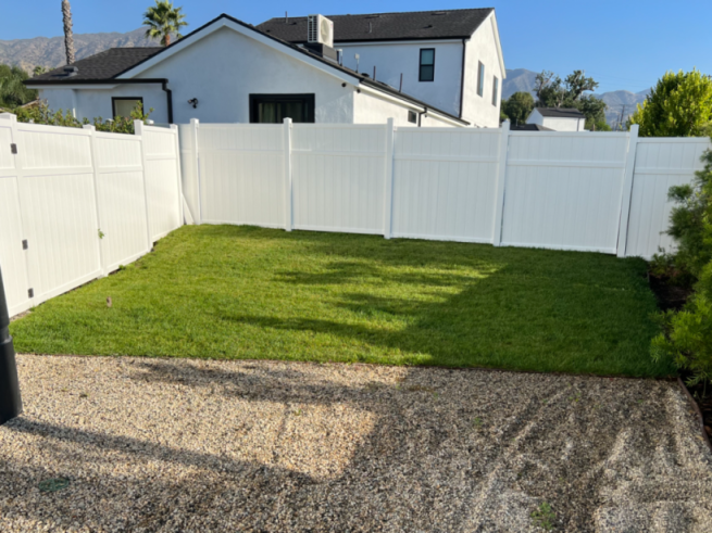 Vinyl fencing installations